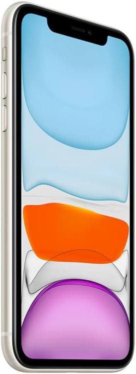 Iphone 11 reacondicinado vista delantera y pocision diagonal en color blanco