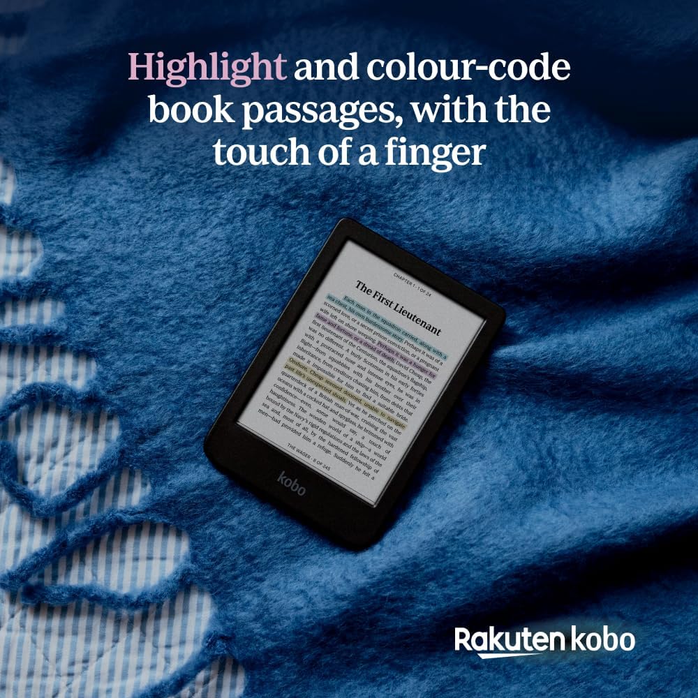 Kobo Clara Colour Ereader: Lector Electrónico de 6” con Pantalla Color E Ink Kaleido™ 3, a Prueba de Agua y Audiolibros