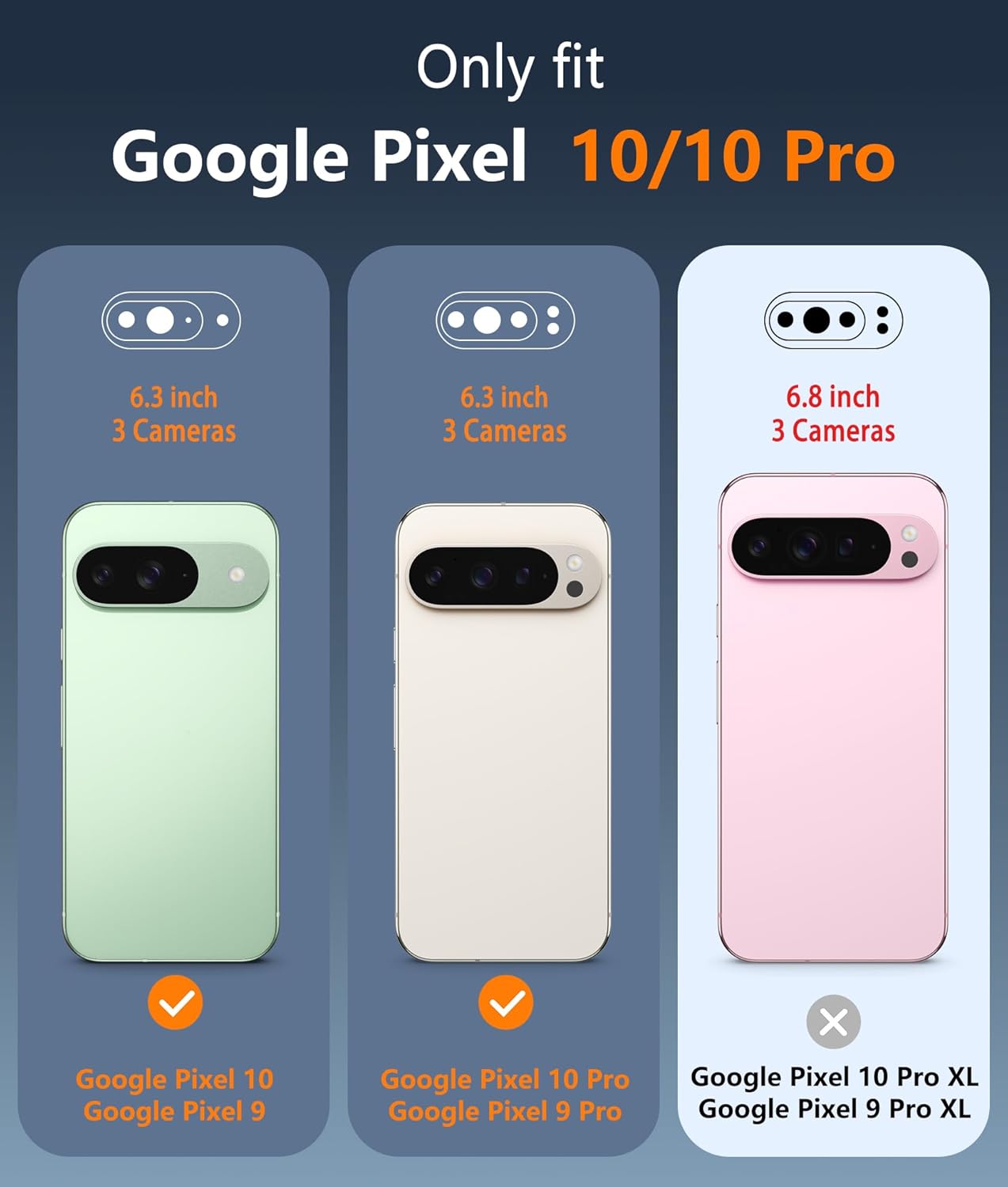 Funda para Google Pixel 10: Funda para Pixel 10 Pro, Google 9/9 Pro, transparente, delgada y resistente, anticaídas, antigolpes y antiarañazos, transparente.