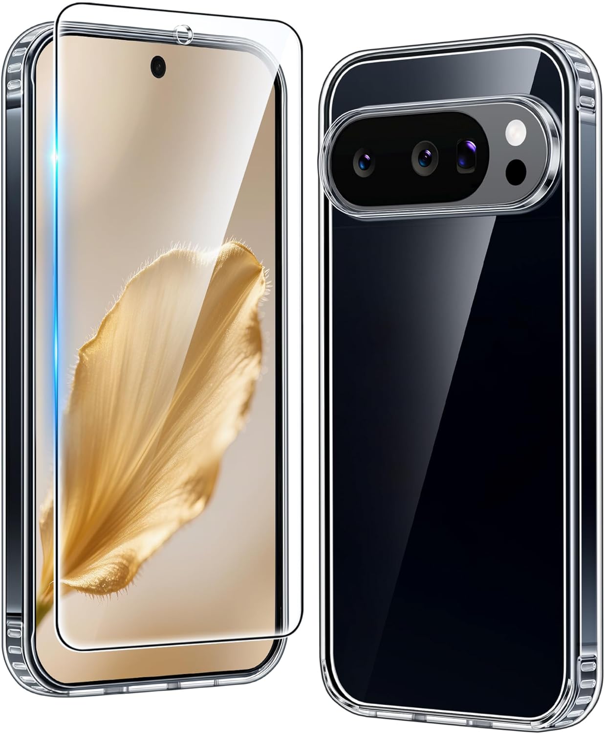 Funda para Google Pixel 10: Funda para Pixel 10 Pro, Google 9/9 Pro, transparente, delgada y resistente, anticaídas, antigolpes y antiarañazos, transparente.