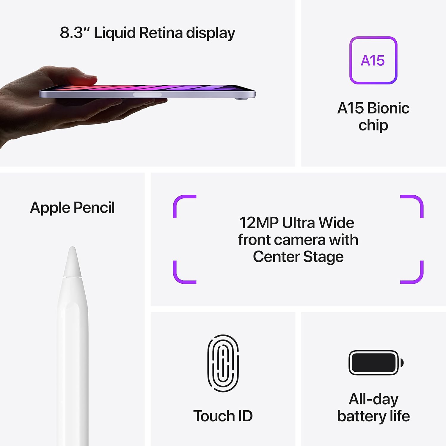 Apple iPad mini 8.3" (6ª Gen, 2021, A15 Bionic)