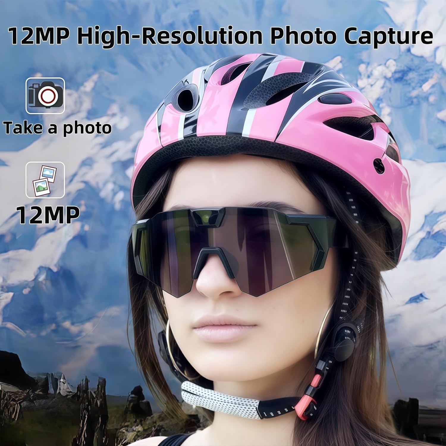 Lentes con cámara inteligente para deportes al aire libre, grabación de vídeo HD