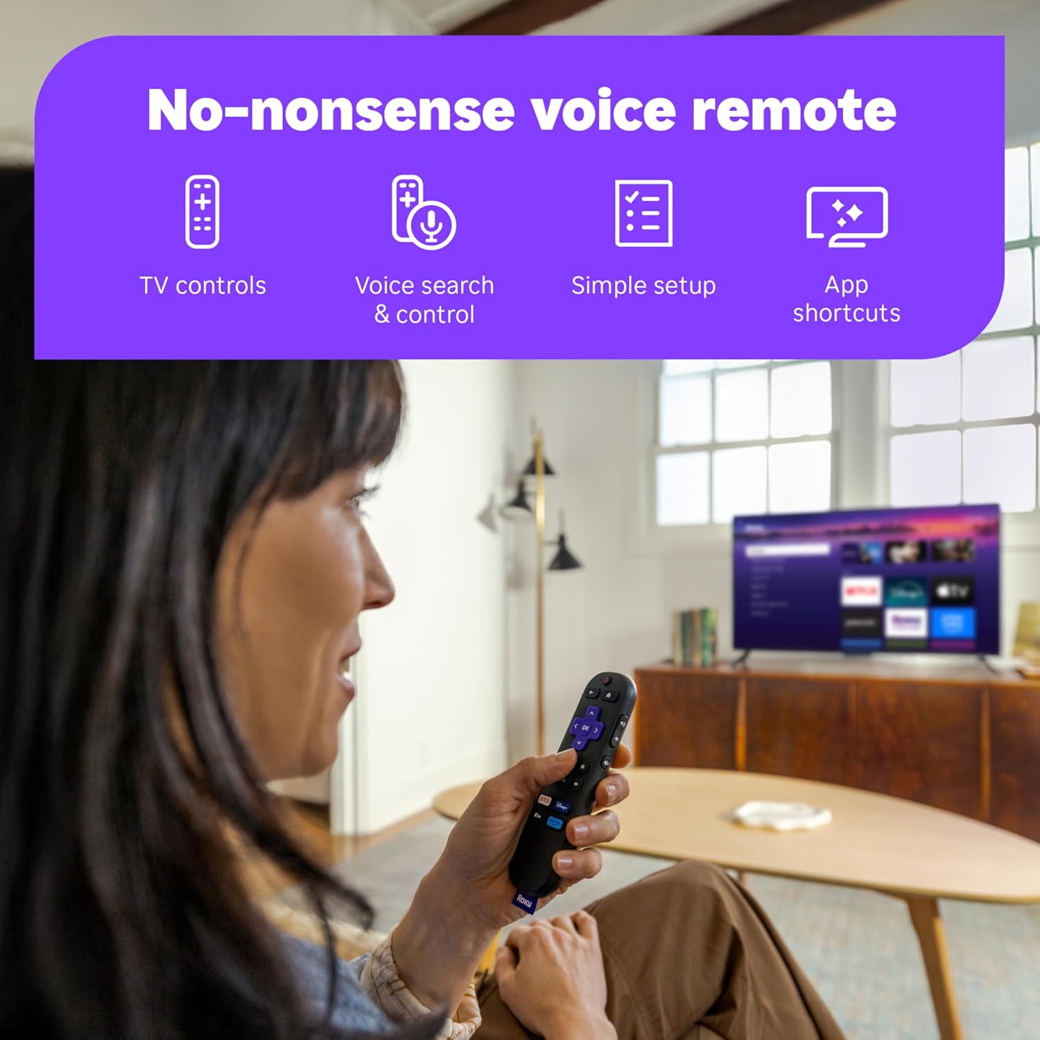 Roku Streaming Stick 4K - Dispositivo de transmisión HDR y Dolby Vision Roku para TV con control remoto por voz y Wi-Fi de largo alcance - TV gratis y en vivo