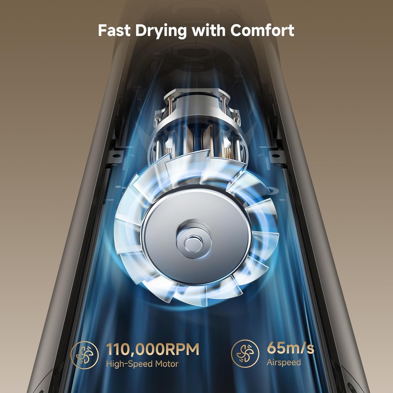 Dazzle Hair Styler and Dryer- Intelligent Nozzle Recognition, 110,000RPM High-Speed Motor for Fast Drying, 300M Negative Ions, 5 Snap-On Attachments, Smart Screen, 3 Customizable Modes