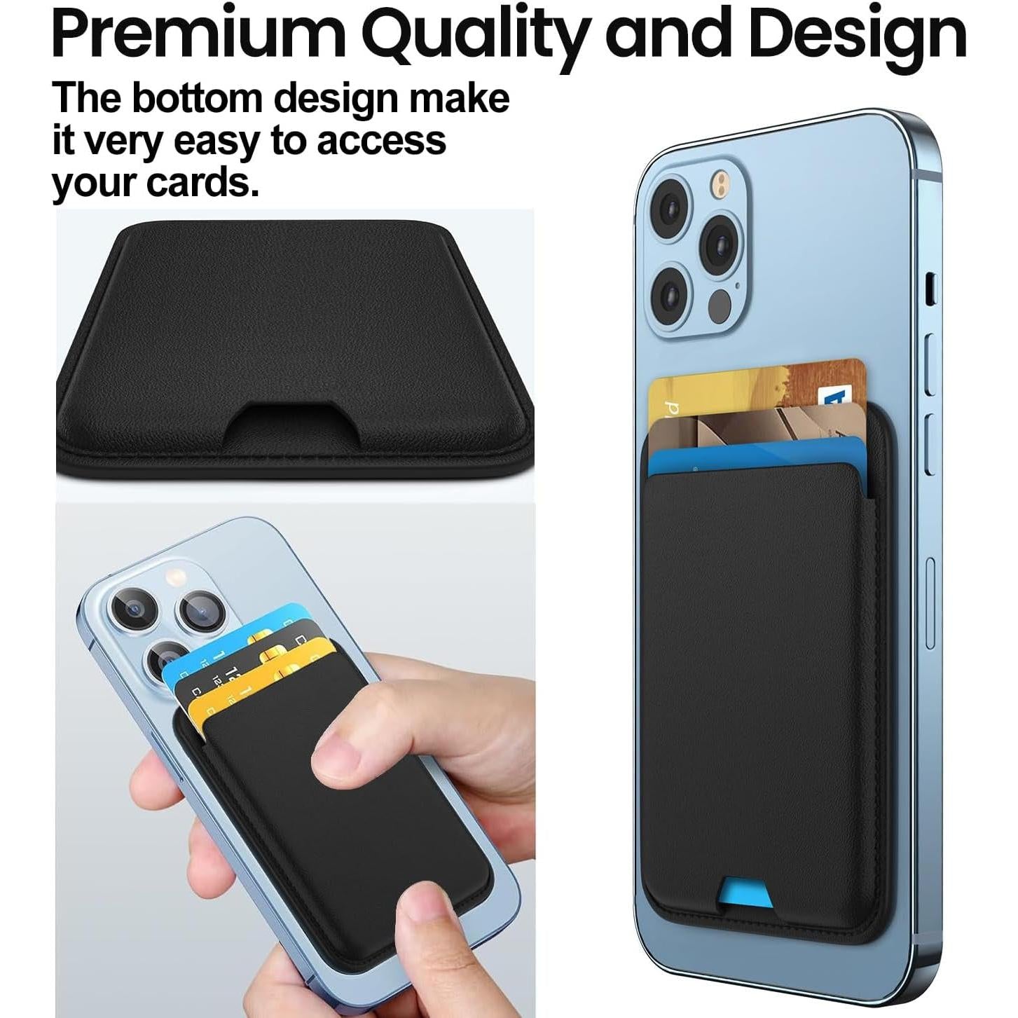 Billetera magnética compatible con iPhone 11, iPhone 12, iPhone 13, iPhone 14, iPhone 15, iPhone 16-GSMPRO.CL