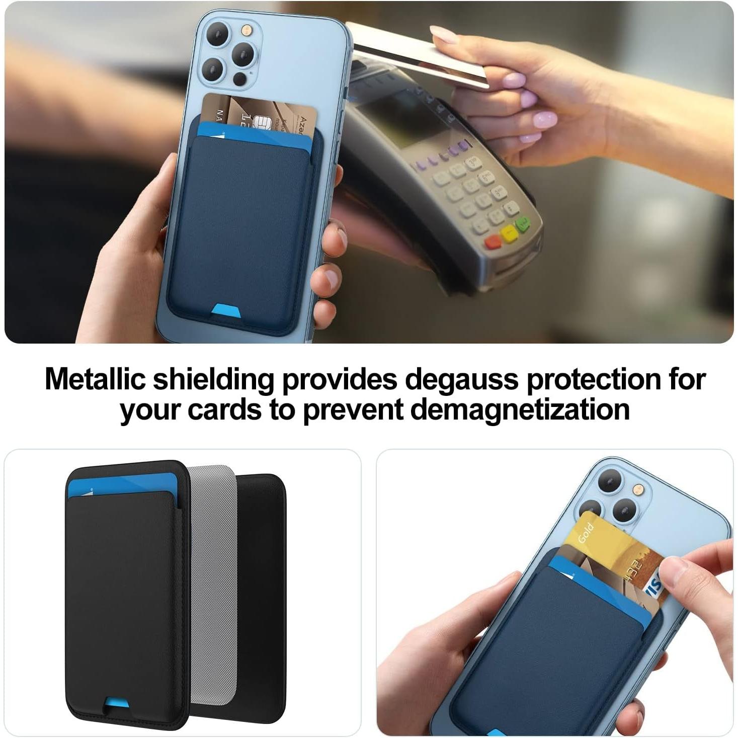 Billetera magnética compatible con iPhone 11, iPhone 12, iPhone 13, iPhone 14, iPhone 15, iPhone 16-GSMPRO.CL