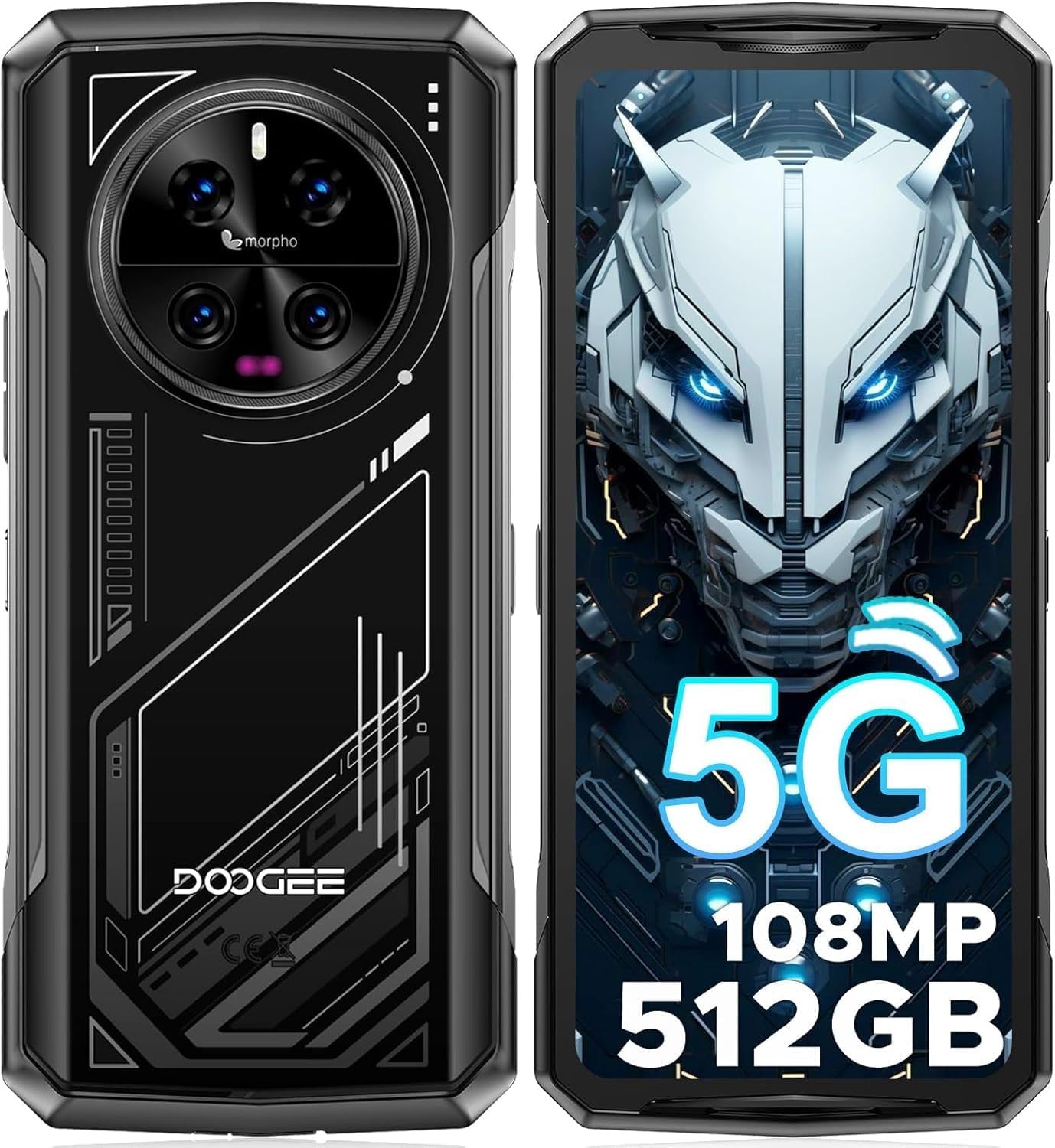 V40 Rugged Smartphone 5G Unlocked,512Gb+32Gb Rugged Phone,4Nm D7300,6.78" Fhd+120Hz Rugged Cell Phone,108Mp+Ai Camera,8680Mah Battery 33W,NFC/5G Dual Sim/Wifi 6E/Face/Fingerprint ID