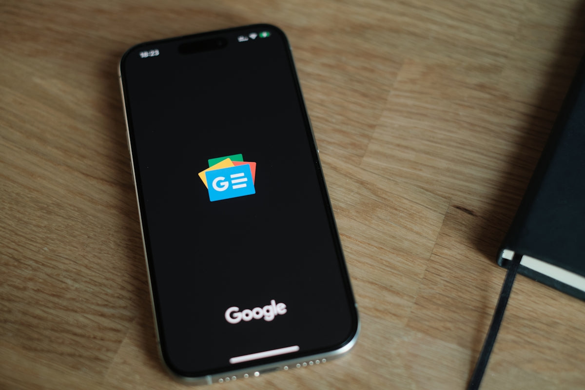 A close up of a cell phone on a table