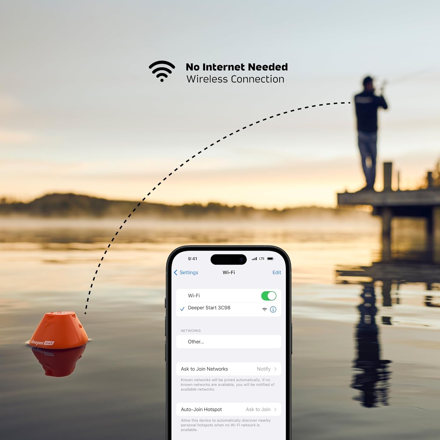 Start Fish Finder - Portable and Depth Finder for Recreational Fishing from Dock, Shore, Bank or Kayak | Castable  Smart Sonar with Free User Friendly App