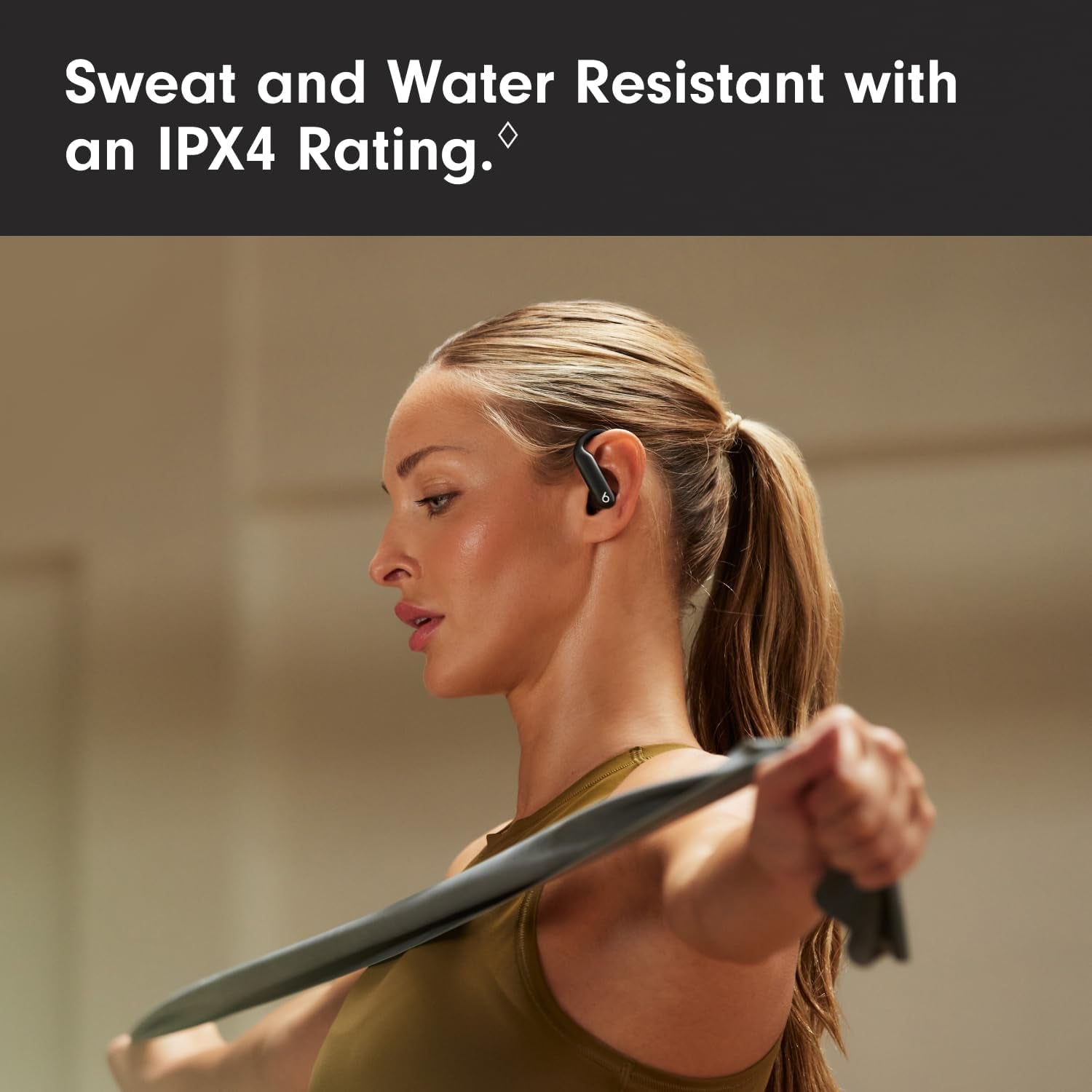 Power Pro 2 - Wireless Noise Cancelling Workout Earbuds with Secure- Fit Earhooks, up to 45-Hour Battery with Charging Case, Sweat & Water Resistant, Heart Rate Monitoring - Jet Black