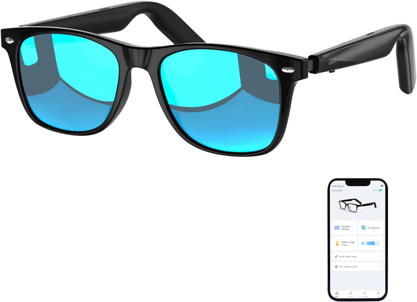 AI Glasses for Men & Women, Smart Glasses Powered by Chatgpt, AI Real-Time Translation with 147 Languages, 11H Music Play, Bluetooth Sunglasses with Polarized Lens, UV Protection for Daily Use, Travel