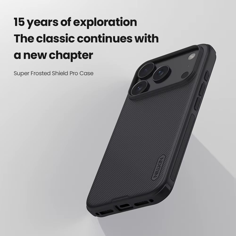 Carcasa Anti-Golpes para iPhone 17 Pro Max / Air | Protector Mate Ultra Delgado con Bordes Flexibles (Frosted Shield Pro)