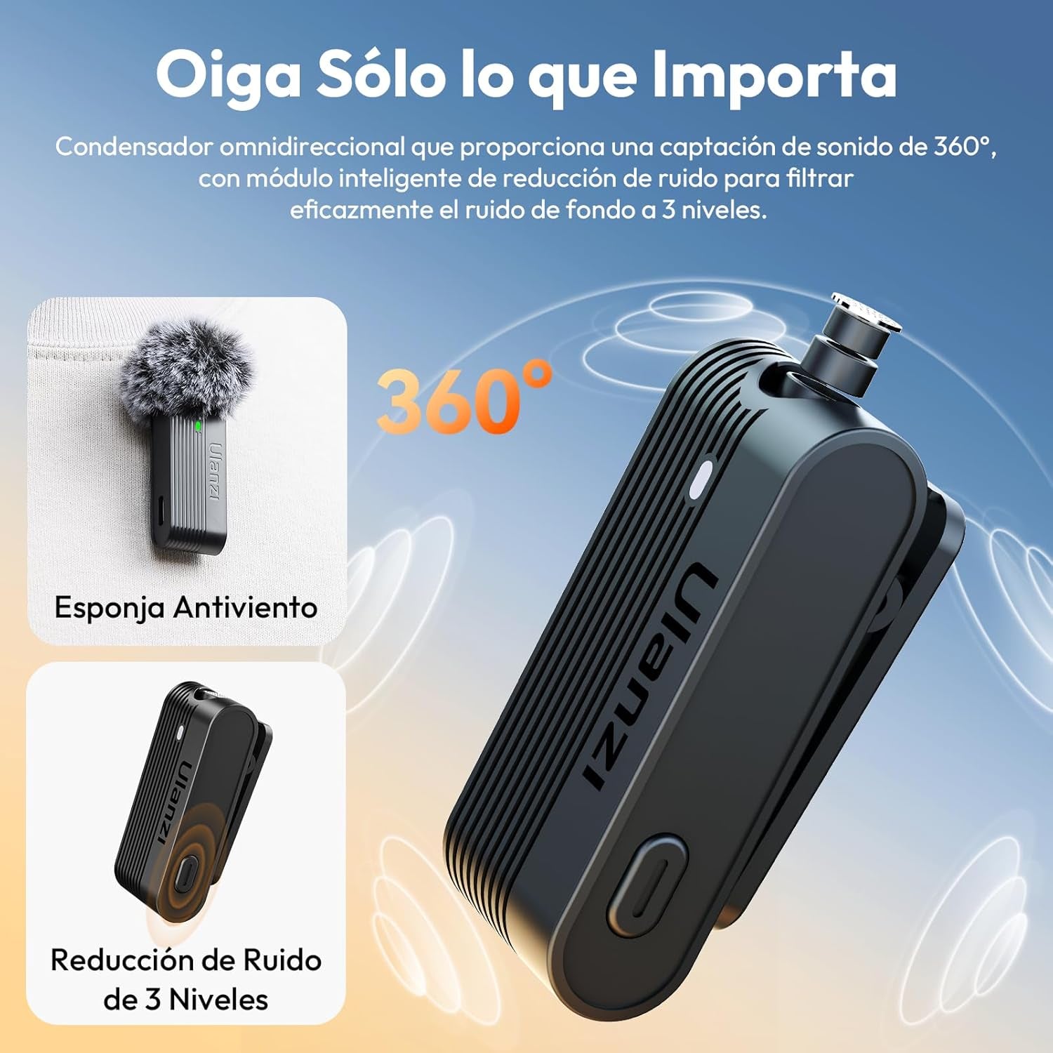 A100 Wireless Lavalier Microphone Lapel Mic for Camera and Phone W USB C/3.5Mm/Plug, 32Khz 16Bit, Noise Cancellation, 13.5-Hour Battery, Clip on Microphone for Video Podcast Vlog Youtube