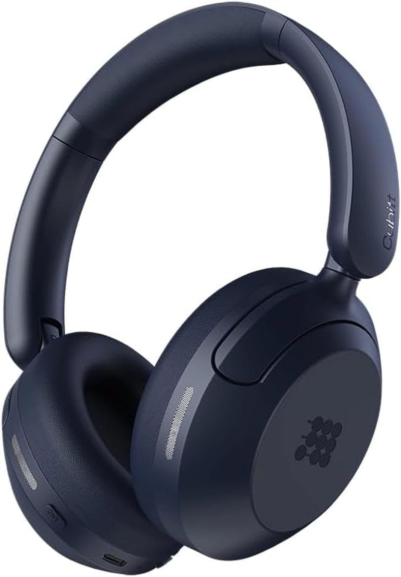 Power Headphones with Hybrid ANC | Bluetooth 5.4 Over-Ear Headphones with 60H Playtime, 4 Mics, Auto-Pause, Transparency Mode, Low Latency, Foldable Design, USB-C Fast Charging - Obsidian Black