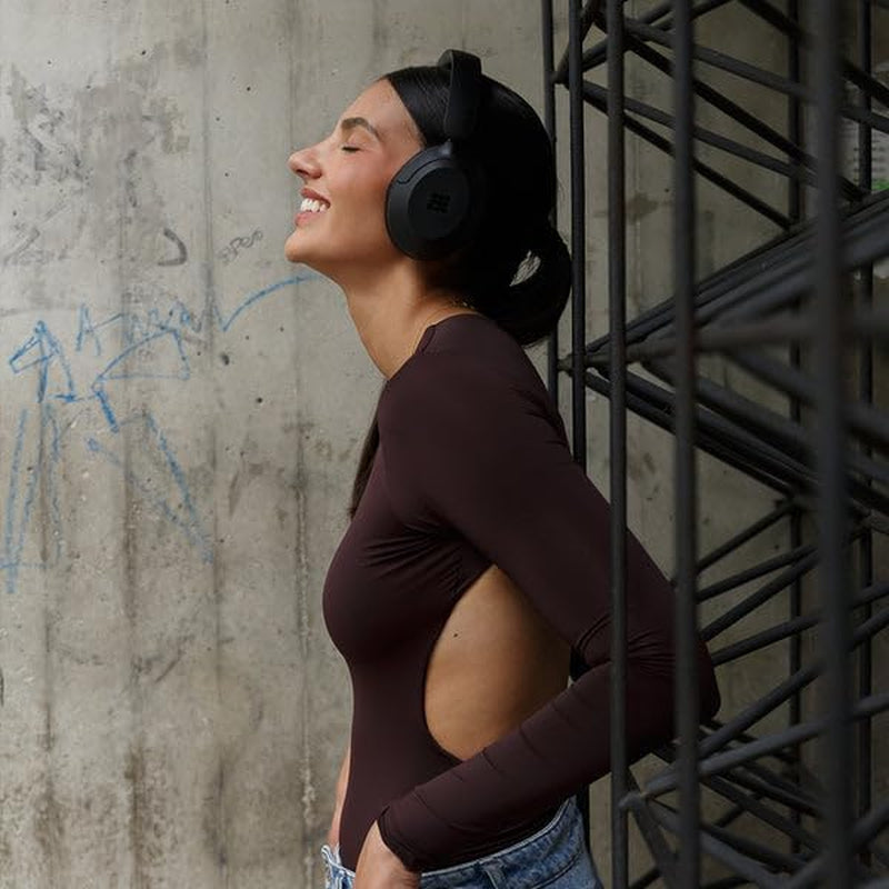 Power Headphones with Hybrid ANC | Bluetooth 5.4 Over-Ear Headphones with 60H Playtime, 4 Mics, Auto-Pause, Transparency Mode, Low Latency, Foldable Design, USB-C Fast Charging - Obsidian Black