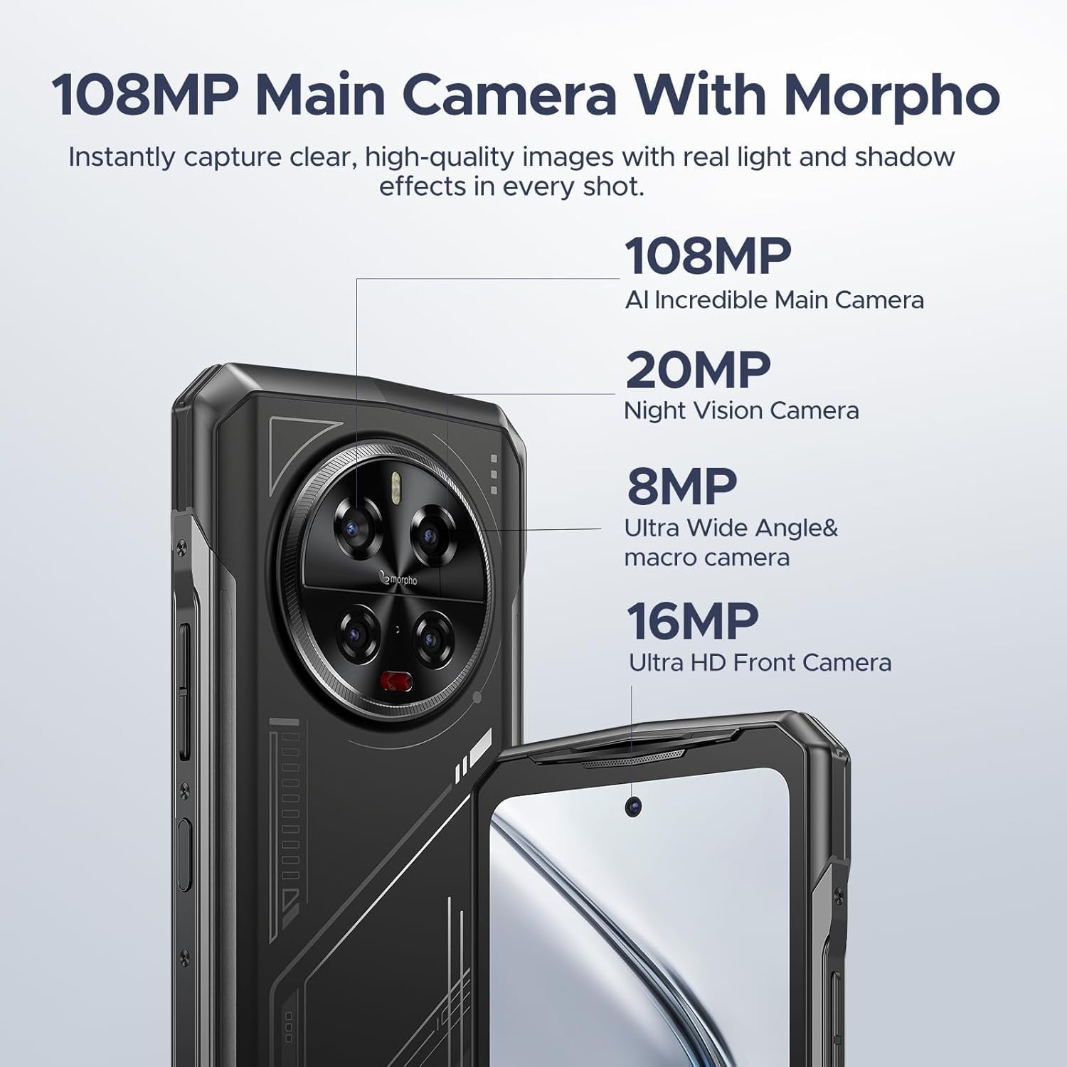 V40 Rugged Smartphone 5G Unlocked,512Gb+32Gb Rugged Phone,4Nm D7300,6.78" Fhd+120Hz Rugged Cell Phone,108Mp+Ai Camera,8680Mah Battery 33W,NFC/5G Dual Sim/Wifi 6E/Face/Fingerprint ID