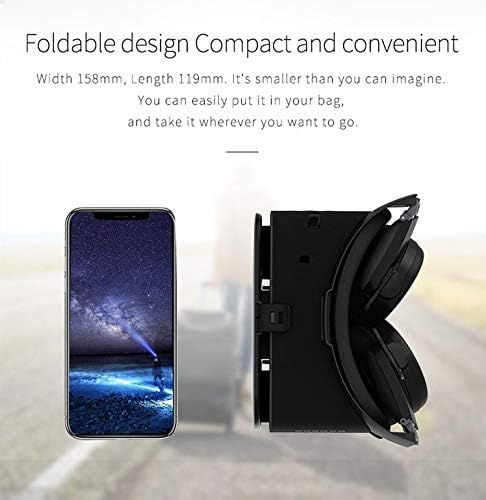 Lentes 3D de realidad virtual (VR) para smartphones Google Cardboard, cascos de realidad virtual inalámbricos con Bluetooth y estéreo para Android, iOS, iPhone 12, 11 Pro Max, Mini X, XR, S8, 7, Samsung (4.7-6.2 pulgadas) 
