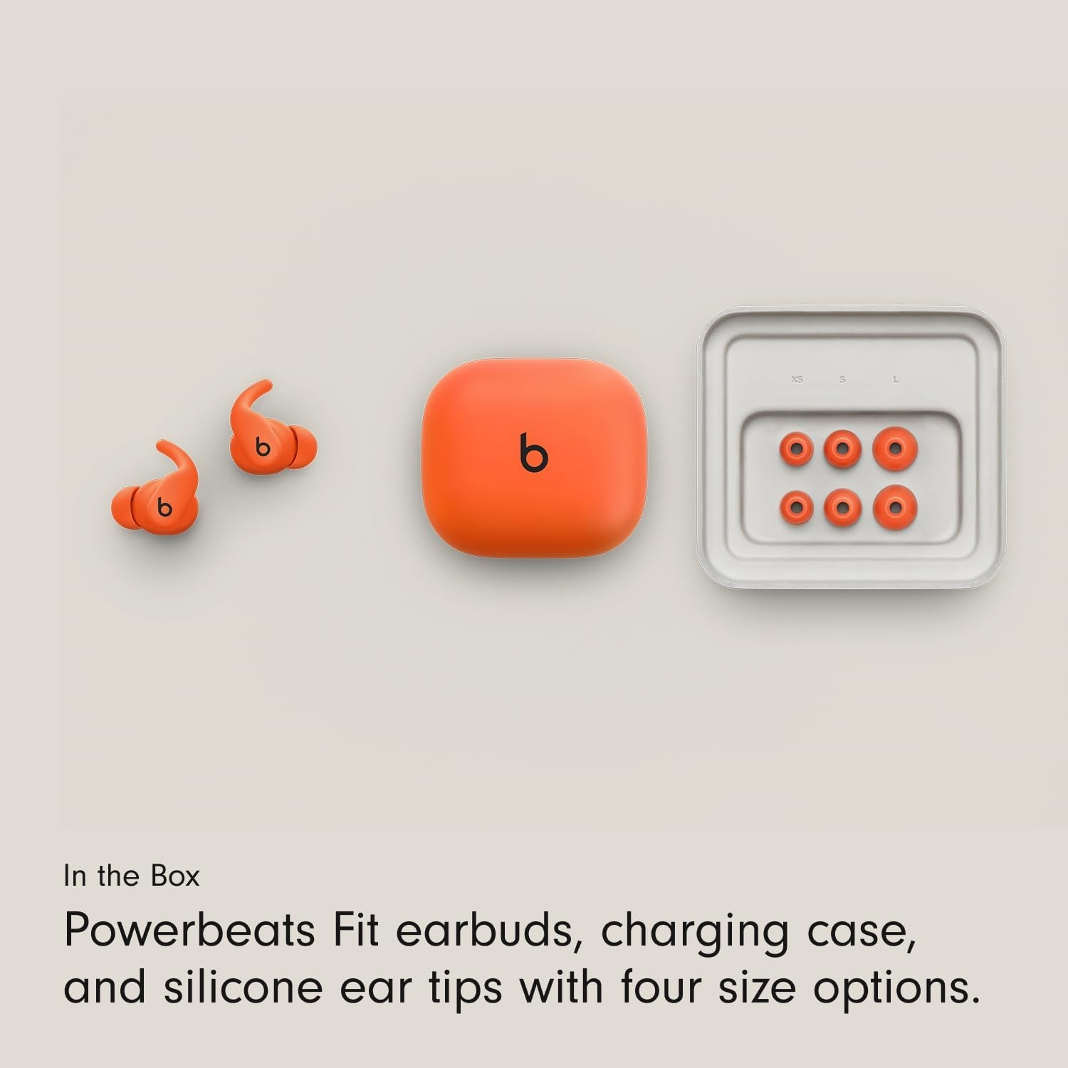 Power Fit - Wireless Noise Cancelling Workout Earbuds with Secure-Fit Wingtips, up to 30-Hour Battery Life, Sweat & Water Resistant, Apple & Android Compatible - Spark Orange