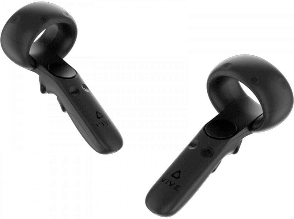 Vive Pro Focus Plus 6DOF VR Headset Bundle - Almond White with Controllers, Face Cushion, QC 3.0 Charger & USB Type-C Cable