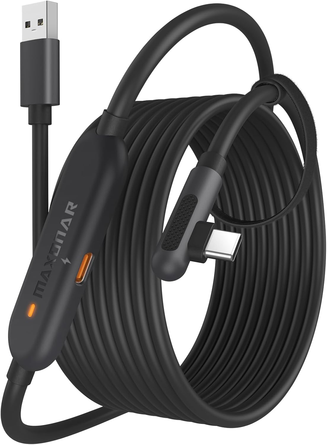 Cable de carga para realidad virtual (VR) de 6 m (chip de última generación), compatible con accesorios Meta Quest 3S/Quest 3/Oculus Quest 2/Pico 4 y PC/SteamVR. ¡Un regalo increíble! Cable USB 3.0 a USB C de 5 Gbps, color negro.