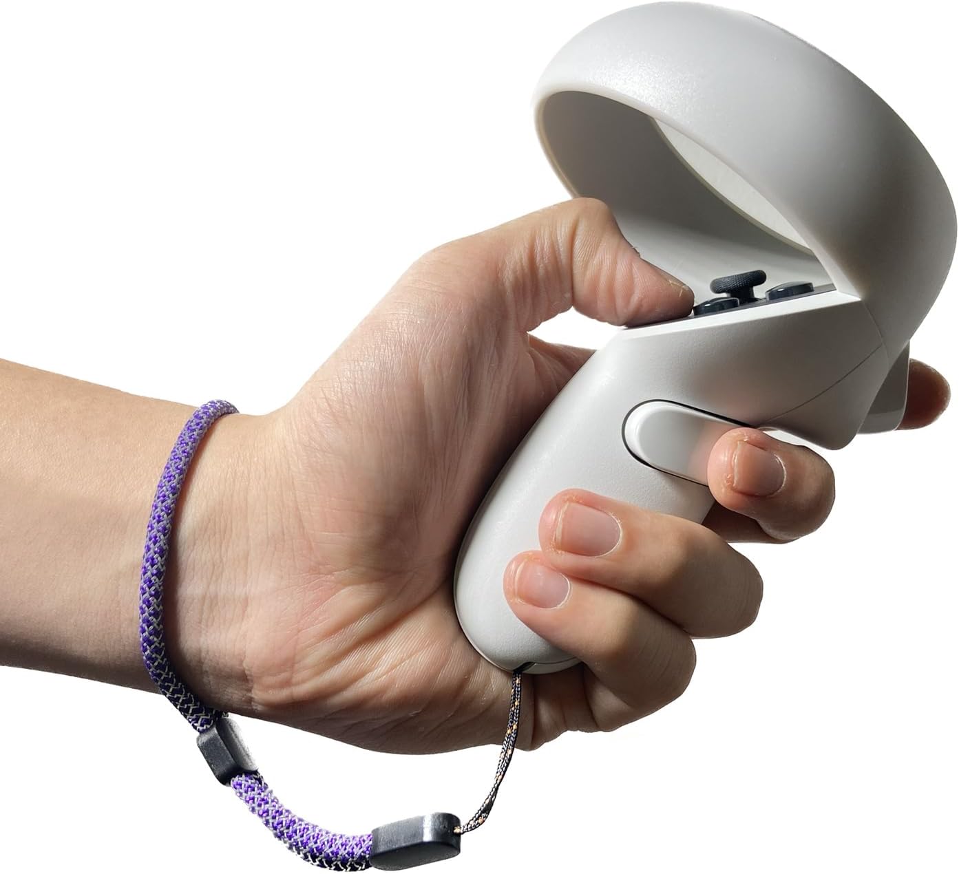 Correas de muñeca reflectantes de repuesto mejoradas para el controlador Oculus Quest de 2.ª generación. Correa de mano ajustable, resistente y cómoda. Tapón de resina negra de fácil colocación.