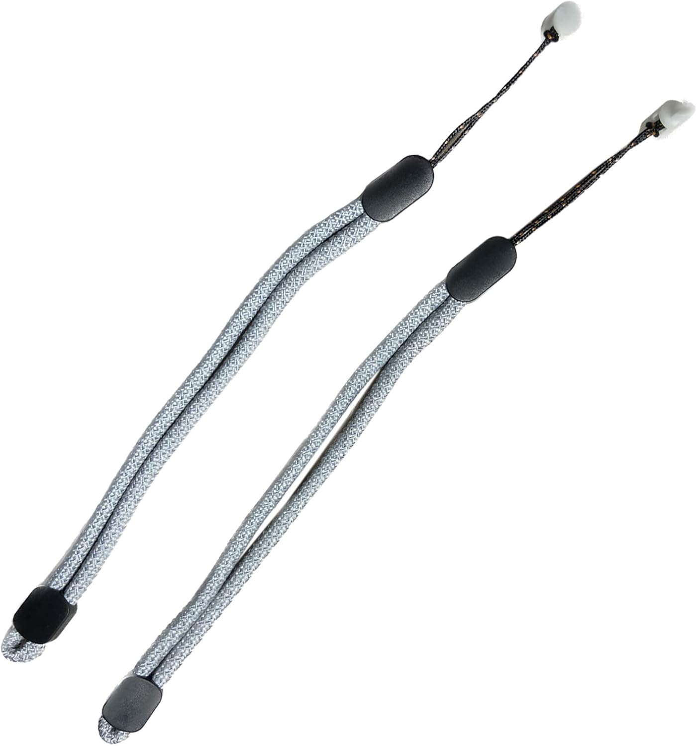 Correas de muñeca reflectantes de repuesto mejoradas para el controlador Oculus Quest de 2.ª generación. Correa de mano ajustable, resistente y cómoda. Tapón de resina negra de fácil colocación.