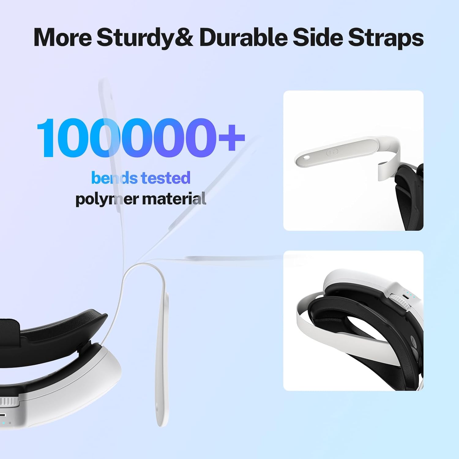 Correa para la cabeza con batería de 10000 mAh compatible con Meta Quest 3S y Quest 3