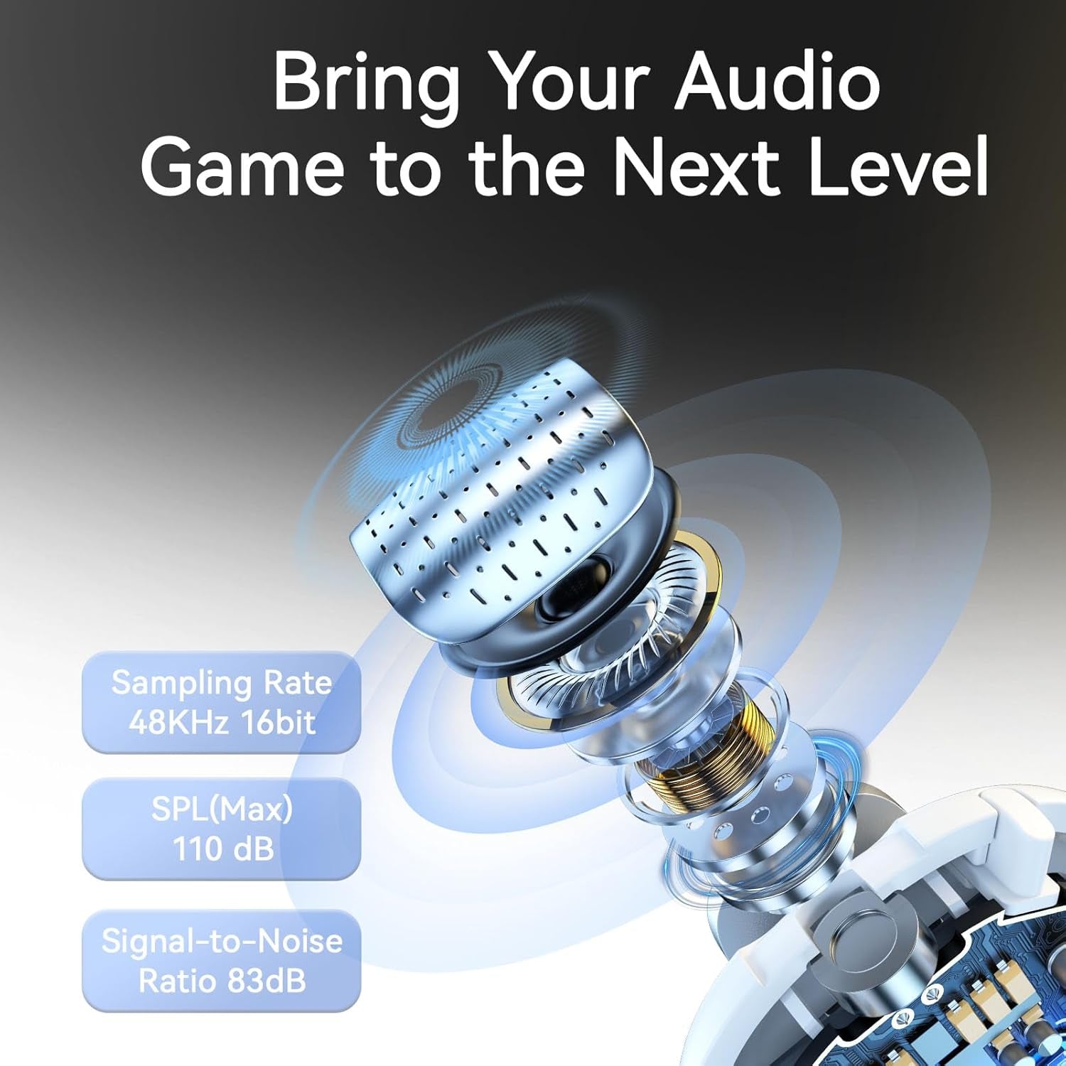 A30 Tiny Mic Magnetic (White), Wireless Lavalier Microphone Mini Size, Noise Cancellation, 164 Ft Range, 20H Battery Life, Lapel Microphone for Video Recording, DSLR, Iphones, Android, PC