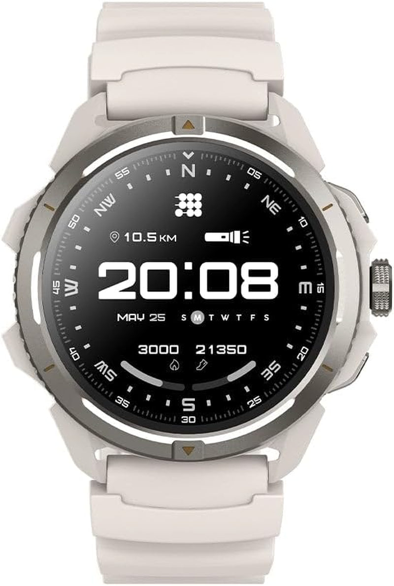 Terra Rugged Smartwatch with Dual-Band GPS, 1.48” AMOLED Display, Offline Maps, VITA AI, AI Coach, Readiness Score, 5ATM, 14-Day Battery – Desert Sand