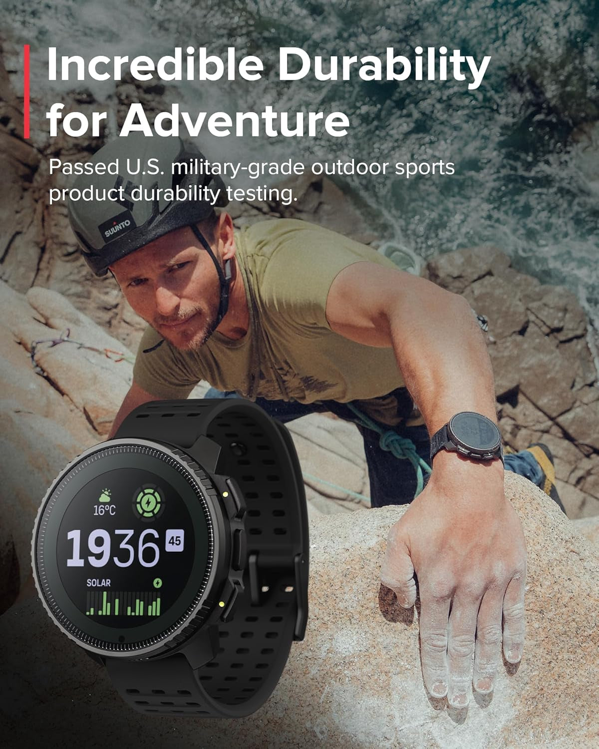 Vertical GPS Adventure Watch, Activity Tracker W/Dual-Band GNSS & Offline Maps, Supports 95+ Sports, Training Metrics & Recovery Insights, Solar Charging Opt. for 1Yr Daily Use