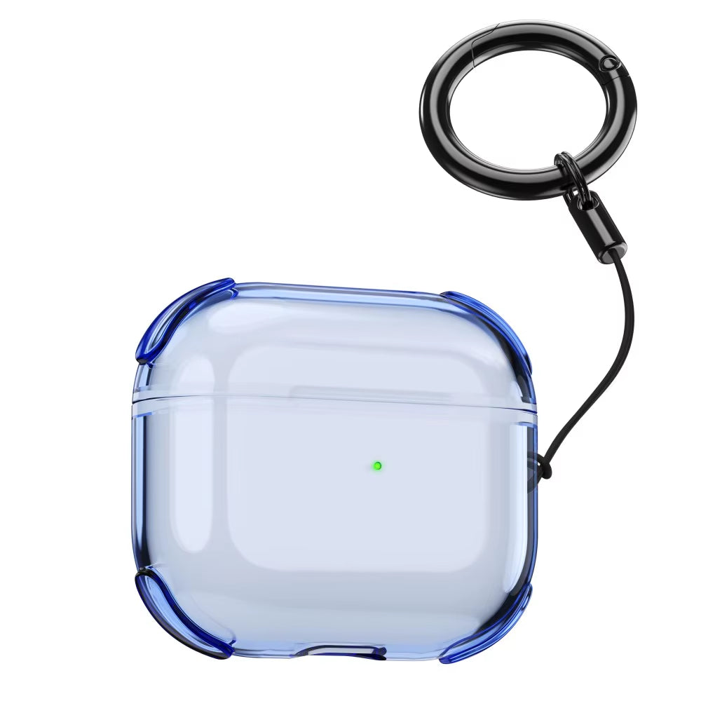 Carcasa Transparente Antigolpes para AirPods con Correa, Compatible con AirPods Pro 1, AirPods Pro 2, AirPods Pro 3 y AirPods 4 