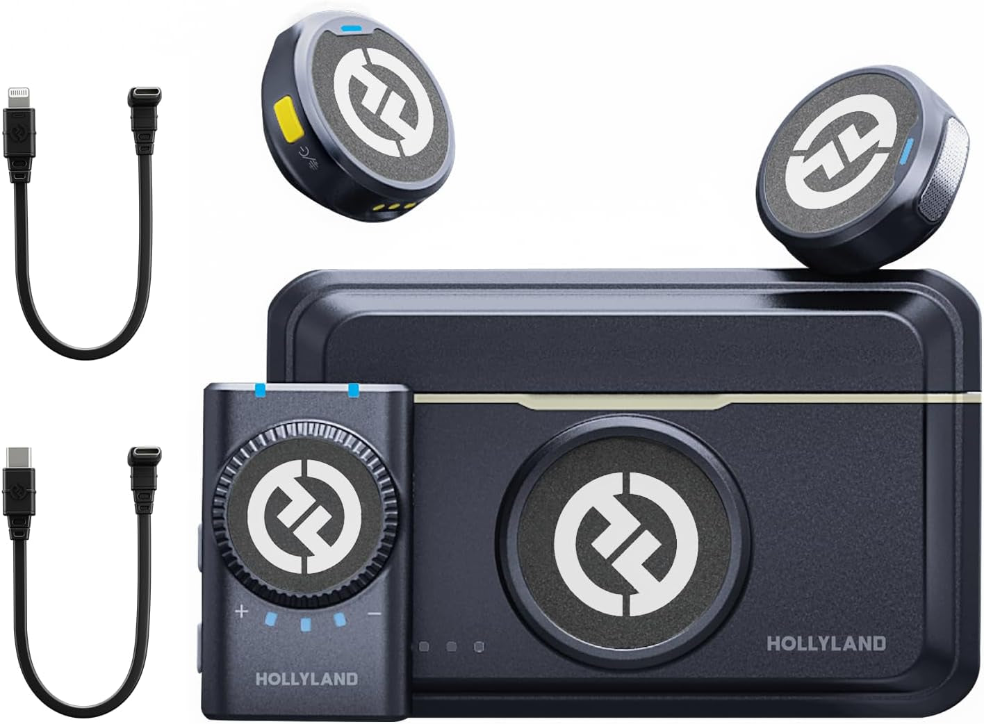 Lark M2 Wireless Microphone for Iphone/Camera/Android/Pc, 48Khz/24-Bit High Fidelity Audio, 300M Range, Noise Cancelling, 40H Use, Youtube, Vlog, Streaming (2TX + 3RX + Charging Case)