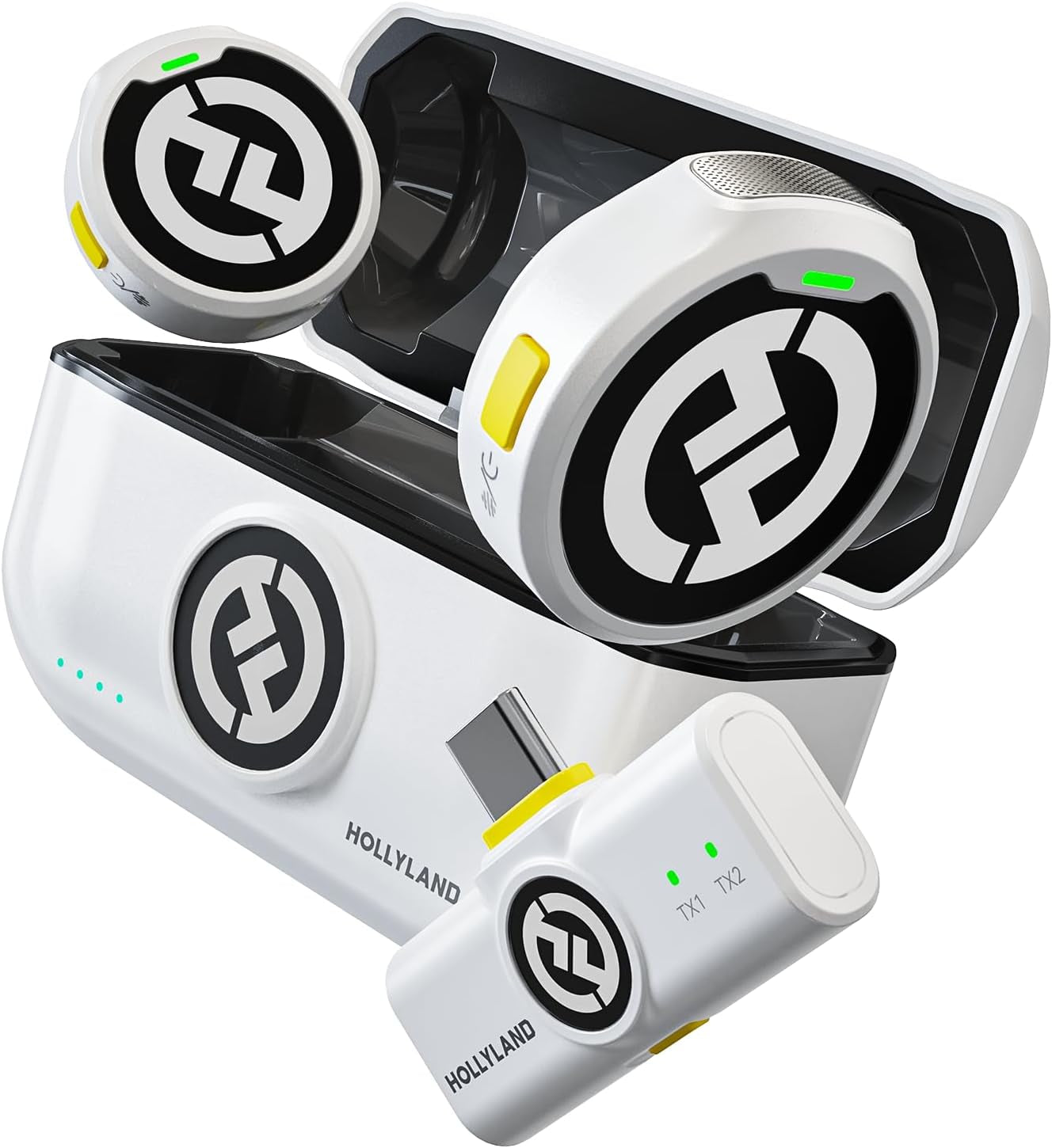 Lark M2 Wireless Microphone for Iphone/Camera/Android/Pc, 48Khz/24-Bit High Fidelity Audio, 300M Range, Noise Cancelling, 40H Use, Youtube, Vlog, Streaming (2TX + 3RX + Charging Case)