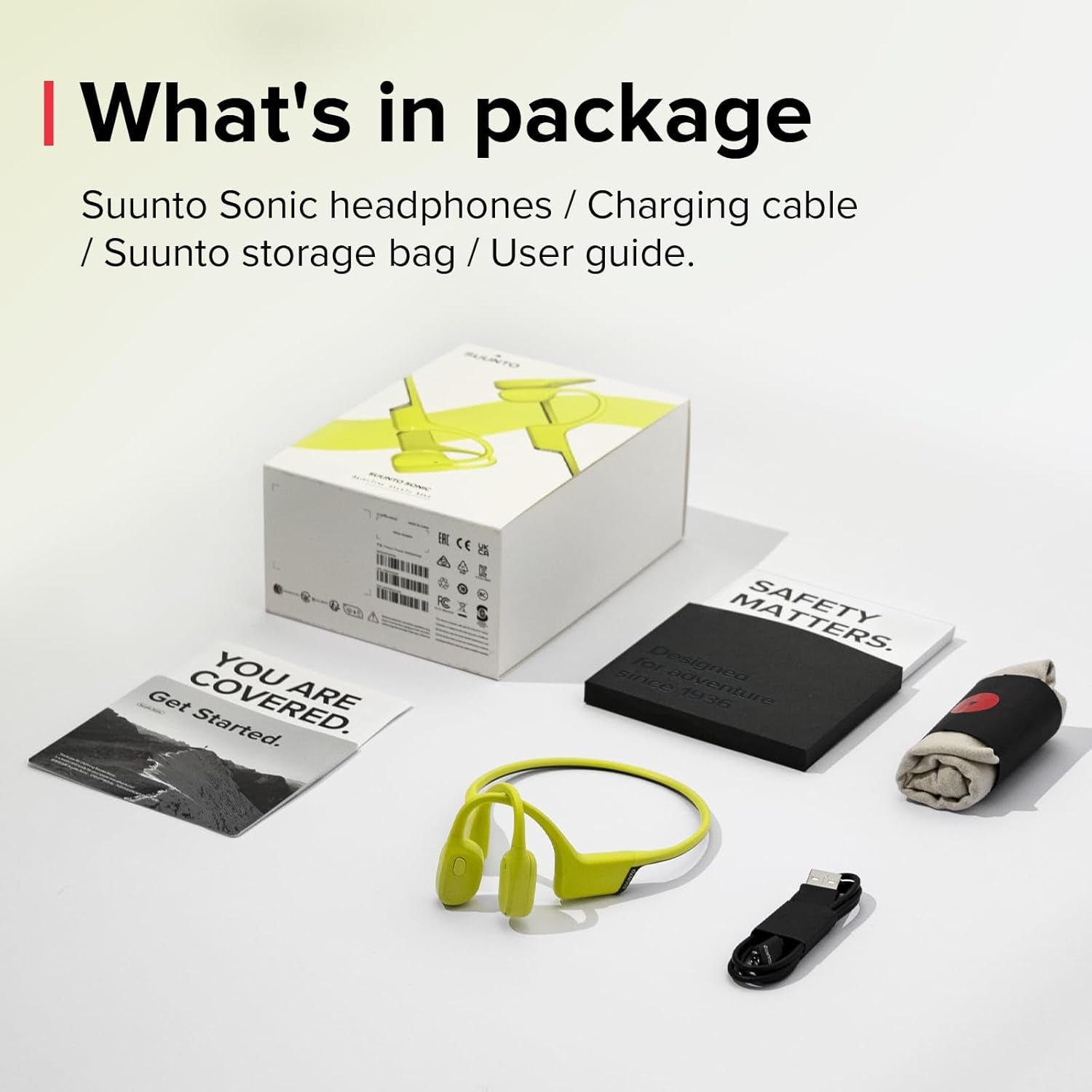 Sonic Open-Ear Bone Conduction Sports Headphone, Bluetooth Wireless Headset W/Enhanced Bass & Multipoint Connection, 10H Playtime W/Fast Charging, Built-In Dual Mics, Waterproof & Lightweight