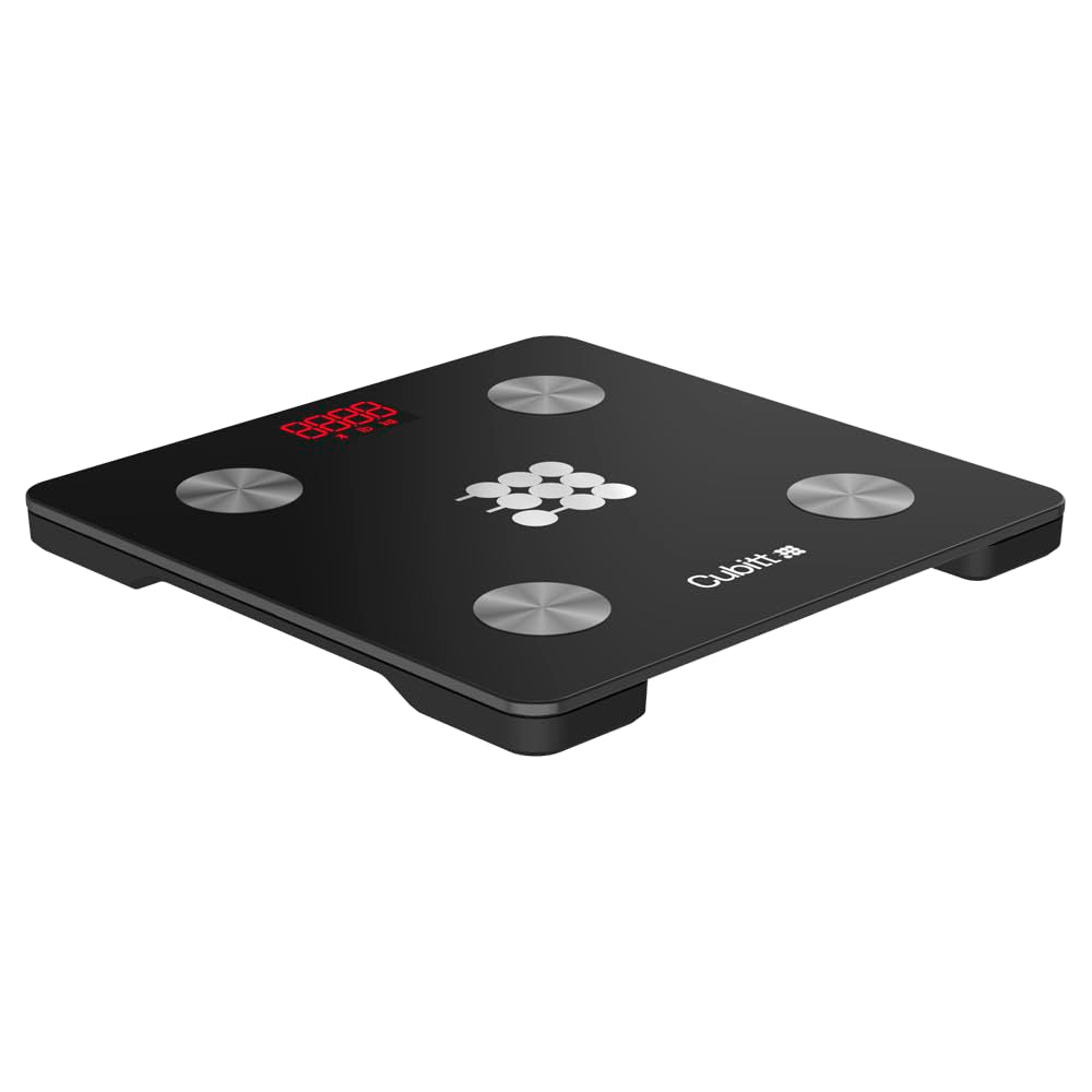 Smart Digital Weight Scale, 13 Body Composition Analizer, BMI, Muscle Mass, Body Fat Scale with Smartphone App Sync with Bluetooth (Black)