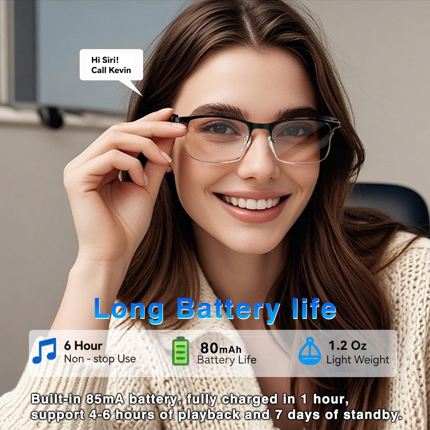 Gafas inteligentes con traducción de IA, chat, GPT y Bluetooth Deepspeek