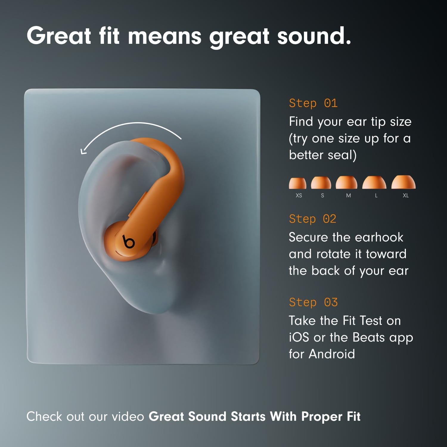 Power Pro 2 - Wireless Noise Cancelling Workout Earbuds with Secure- Fit Earhooks, up to 45-Hour Battery with Charging Case, Sweat & Water Resistant, Heart Rate Monitoring - Jet Black