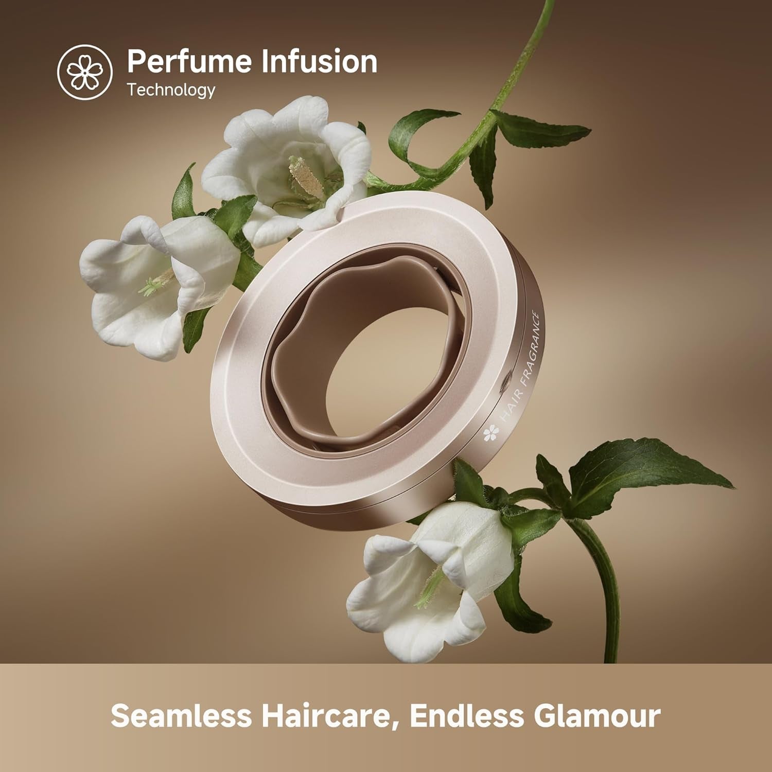 Glory Mix High-Speed Hair Dryer, Dual Voltage, 3 Magnetic Nozzles, Perfume Infusion, Customized Fragrant Drying, NTC Control, 300M Negative Lons, 110,000RPM Motor, 336G Lightweight, Gold