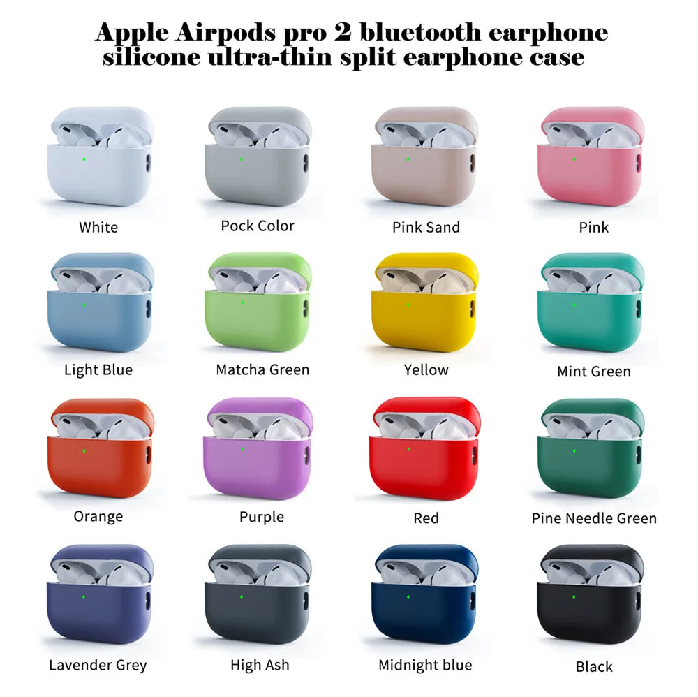 Fundas de Silicona Ultra Delgadas para AirPods. Protección bacán para tus AirPods 1/2, AirPods 3 y AirPods Pro 2. ¡Dale un toque piola y seguro a tus audífonos Apple!