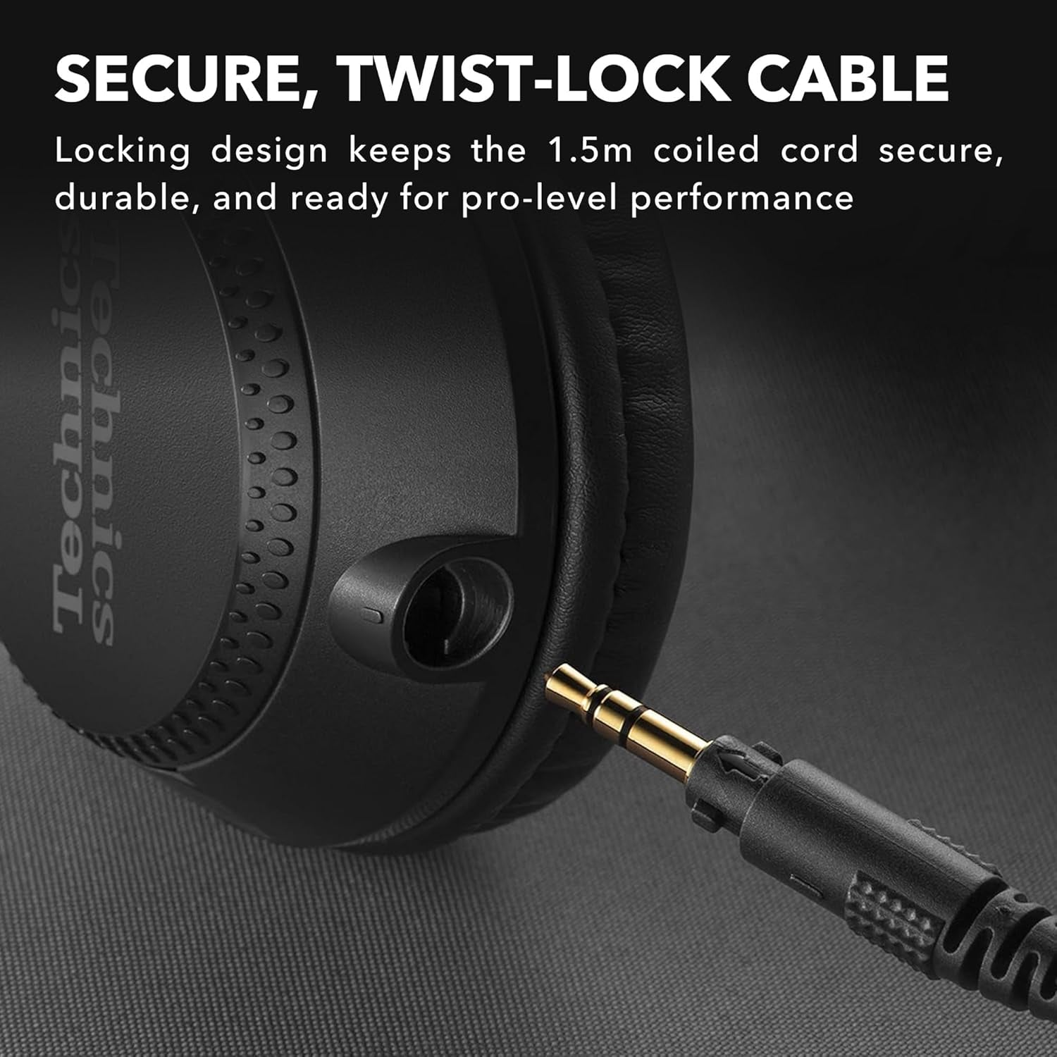 Professional DJ Headphones with 40Mm CCAW Voice Coil Drivers, 270° Swivel Housing and Locking Detachable Cord; Lightweight, Foldable High Input - EAH-DJ1200 (Black)