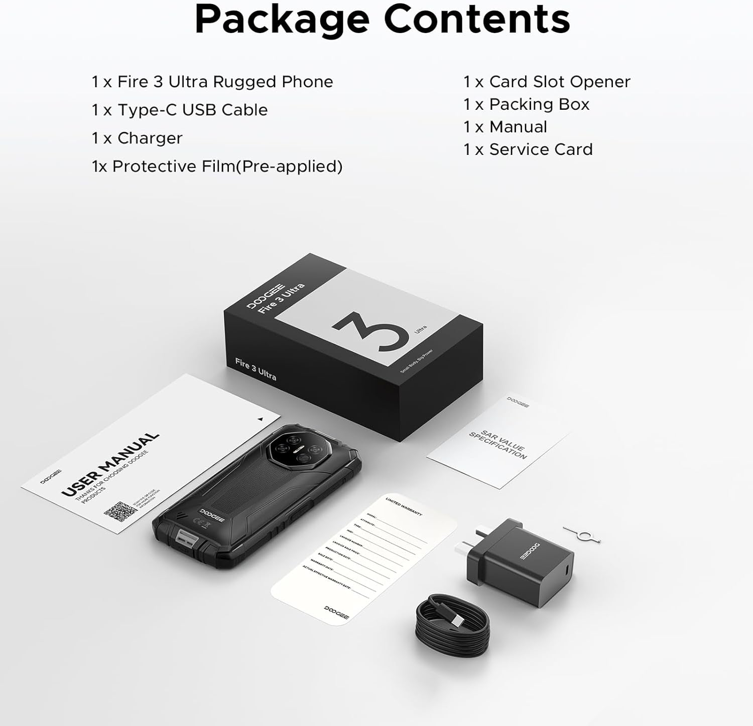 Fire 3 Ultra Android 15 Rugged Phone Unlocked, 8350Mah,24Gb+256Gb,5.5" IPS HD+ Display,16Mp+20Mp Rugged Smartphone, Octa Core Android Phone,Widevine L1/Fingerprint Id/Face Unlock/Nfc