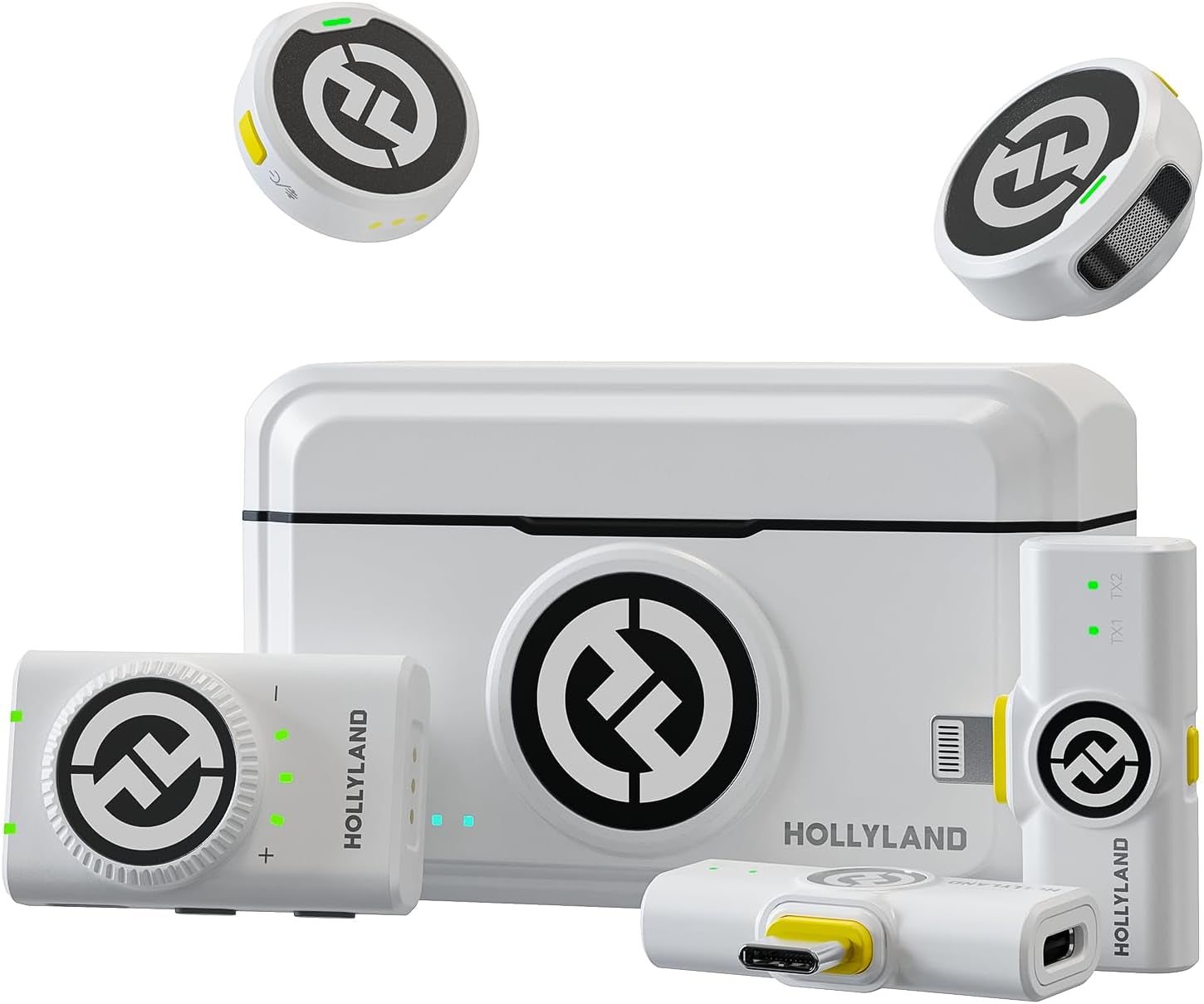 Lark M2 Wireless Microphone for Iphone/Camera/Android/Pc, 48Khz/24-Bit High Fidelity Audio, 300M Range, Noise Cancelling, 40H Use, Youtube, Vlog, Streaming (2TX + 3RX + Charging Case)