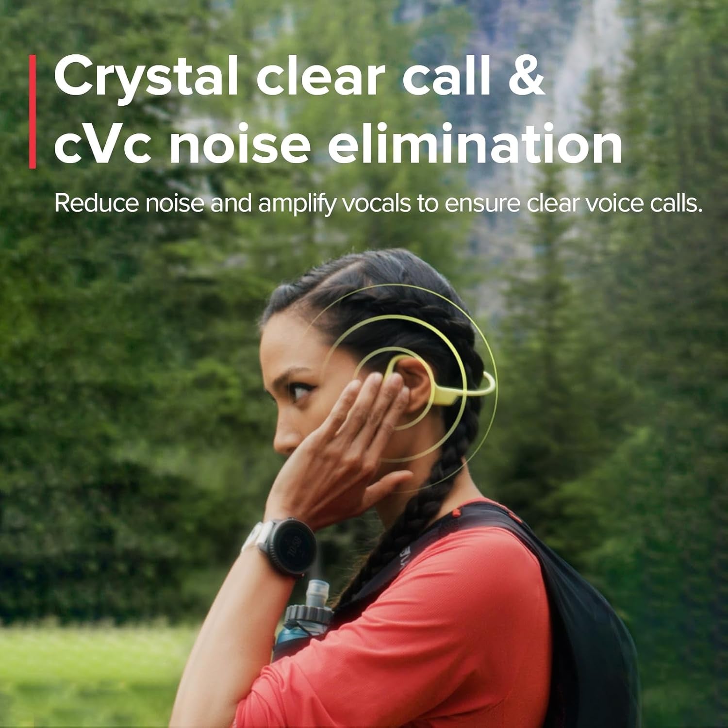 Sonic Open-Ear Bone Conduction Sports Headphone, Bluetooth Wireless Headset W/Enhanced Bass & Multipoint Connection, 10H Playtime W/Fast Charging, Built-In Dual Mics, Waterproof & Lightweight