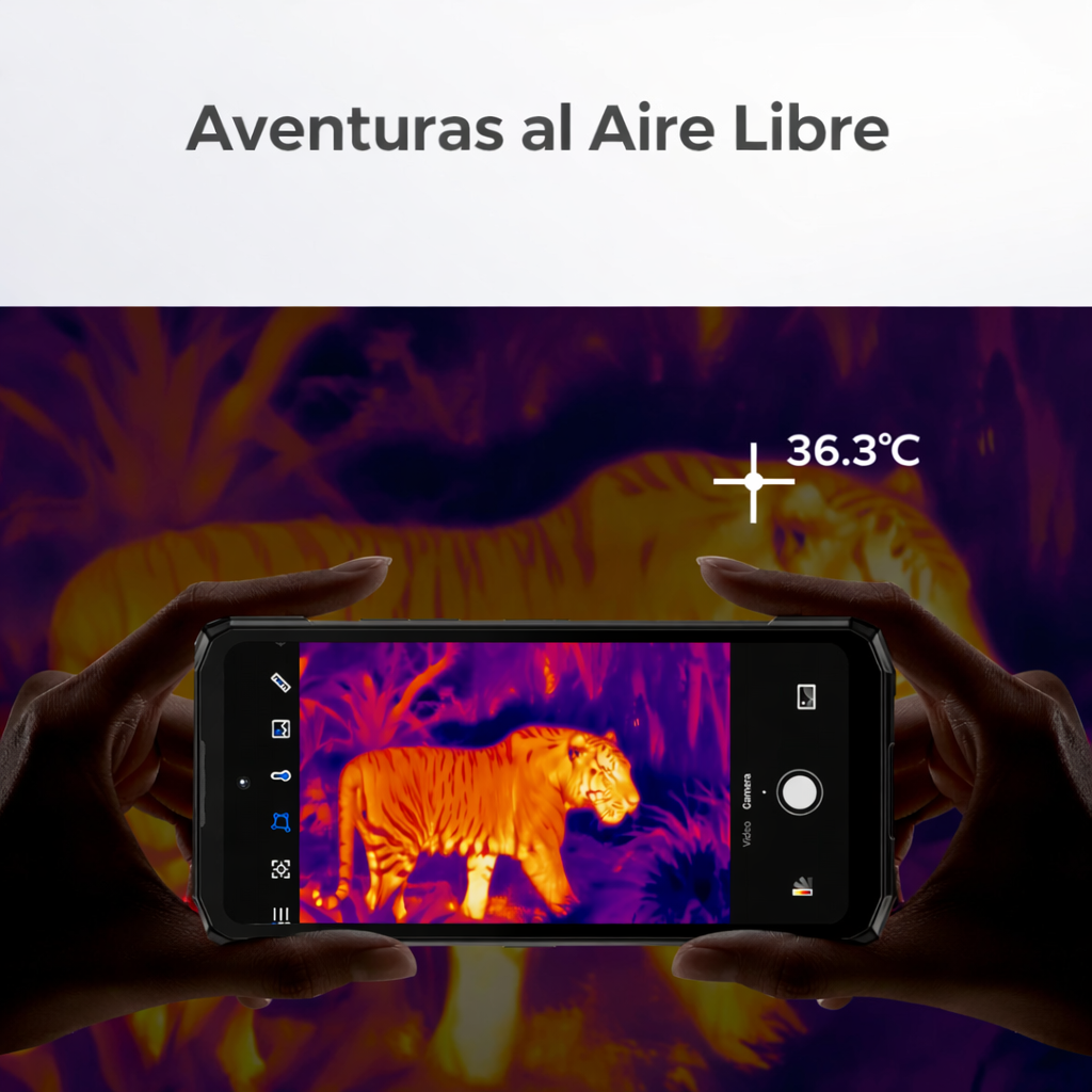 DOOGEE Fire 6 - Celular Indestructible con Cámara Térmica | 10400mAh y 16GB RAM