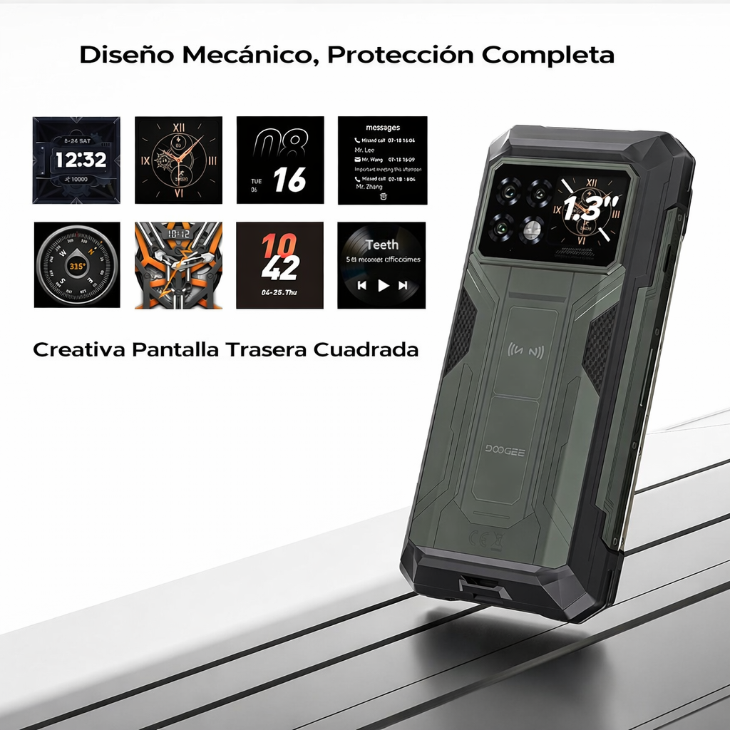 DOOGEE S200 Max 5G - Celular Indestructible 22000mAh con Pantalla Trasera | 36GB+512GB