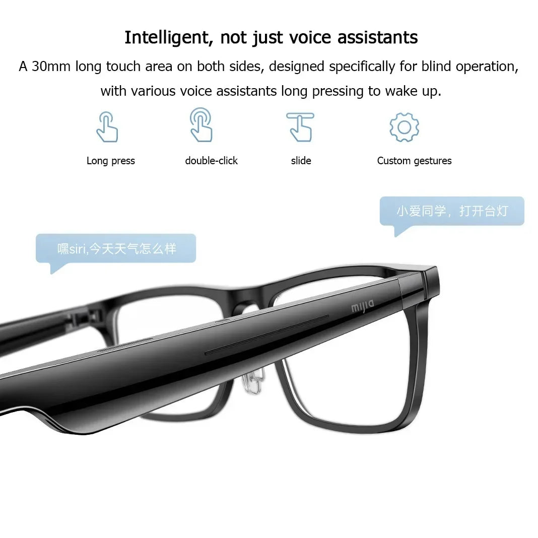 Xiaomi Lentes de Audio inteligentes auriculares Bluetooth 5,2 escuchar música tiempo de espera Ultra largo gestos personalizables