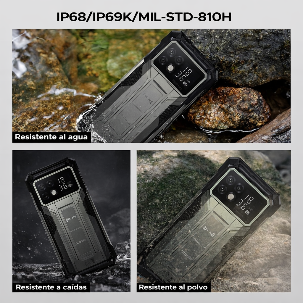 DOOGEE S200 Max 5G - Celular Indestructible 22000mAh con Pantalla Trasera | 36GB+512GB