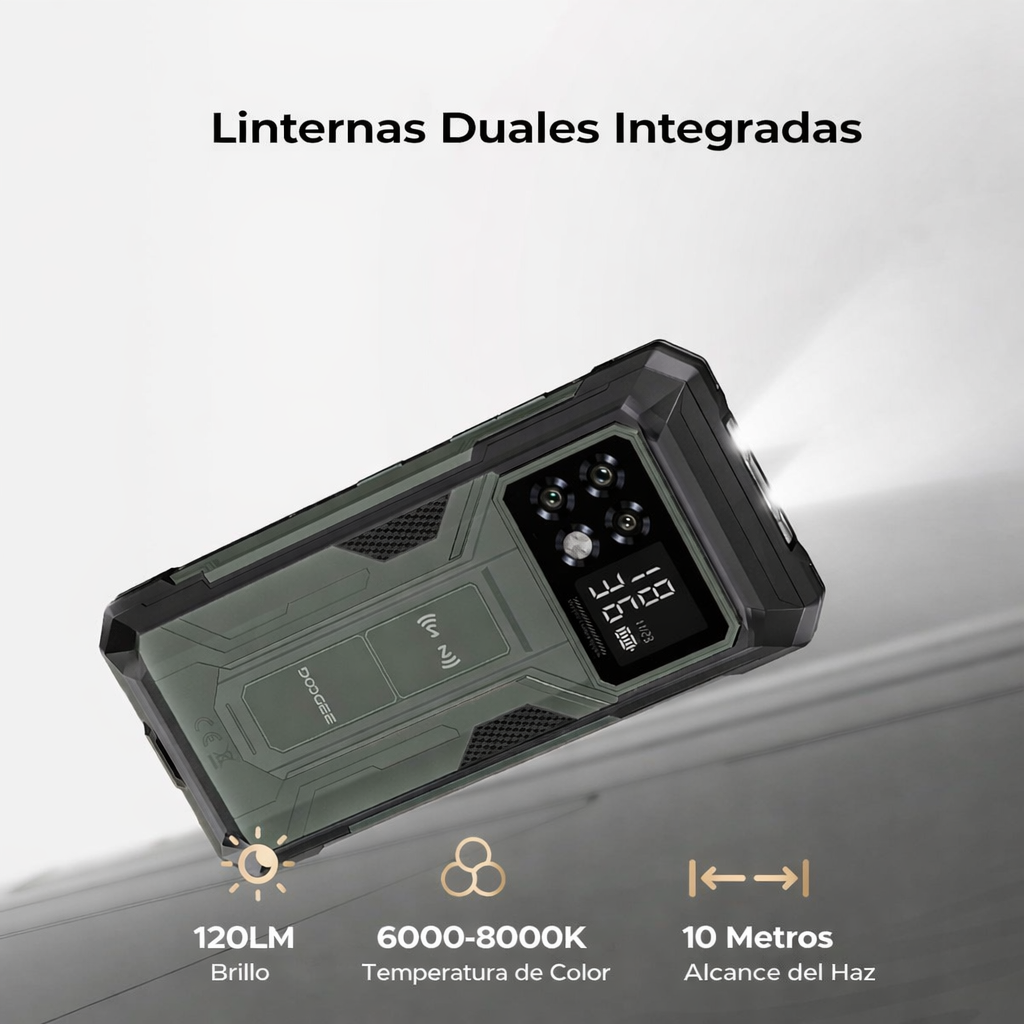 DOOGEE S200 Max 5G - Celular Indestructible 22000mAh con Pantalla Trasera | 36GB+512GB