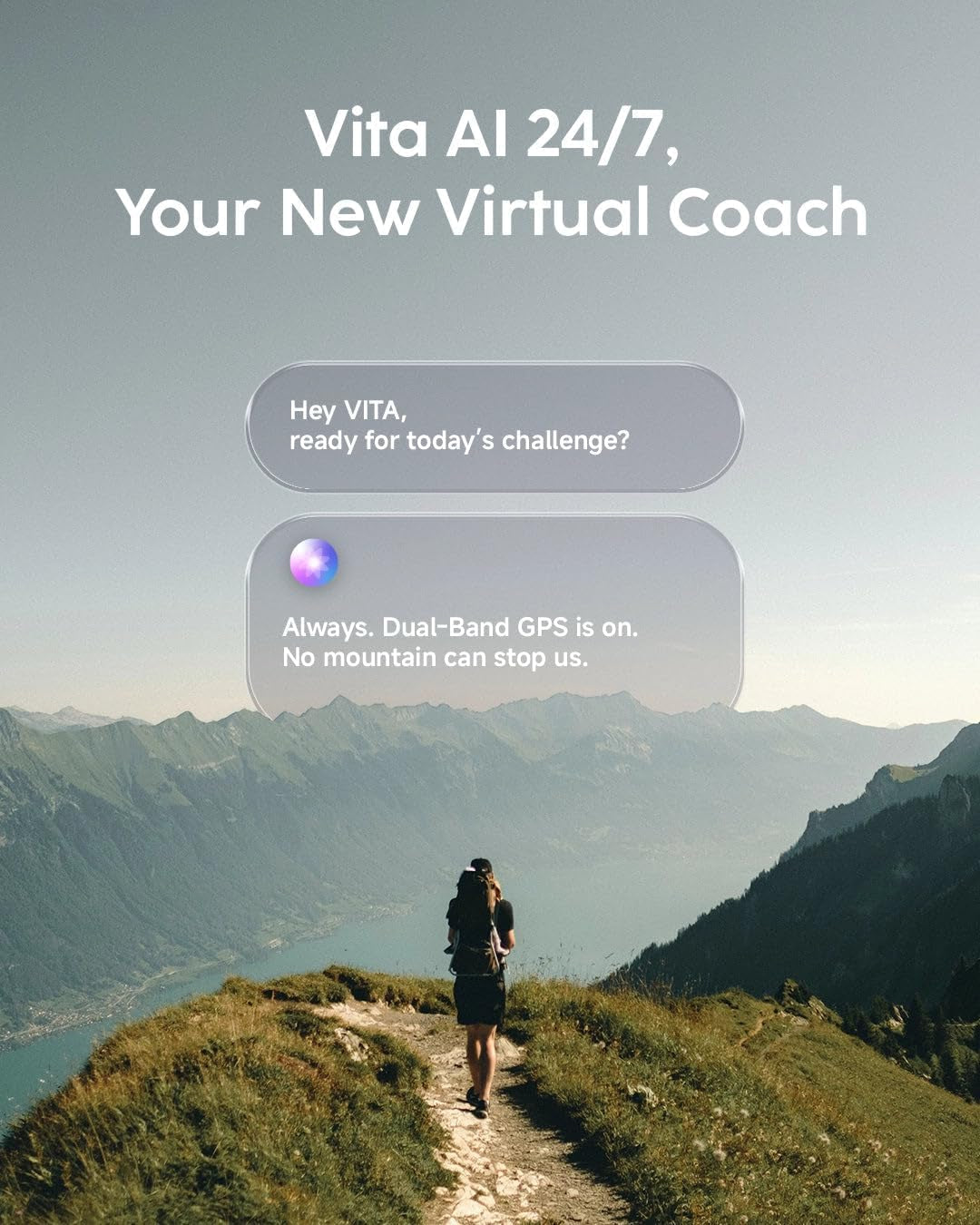 Terra Rugged Smartwatch with Dual-Band GPS, 1.48” AMOLED Display, Offline Maps, VITA AI, AI Coach, Readiness Score, 5ATM, 14-Day Battery – Desert Sand