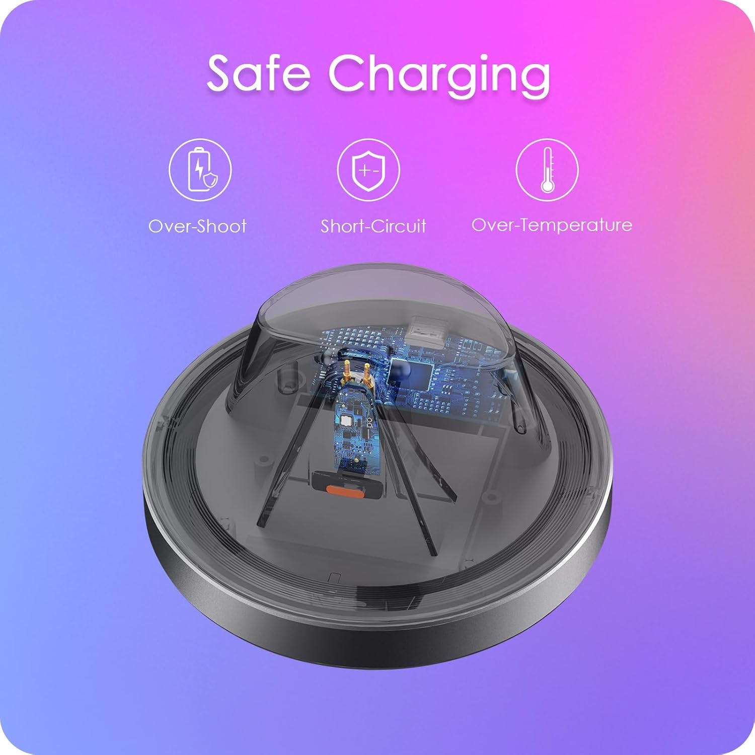 Estación de carga para gafas Meta Ray-Ban - Cargador portátil compacto Wayfarer, Skyler y Headliner, compatible con Oakley Meta HSTN, indicador LED, gris espacial